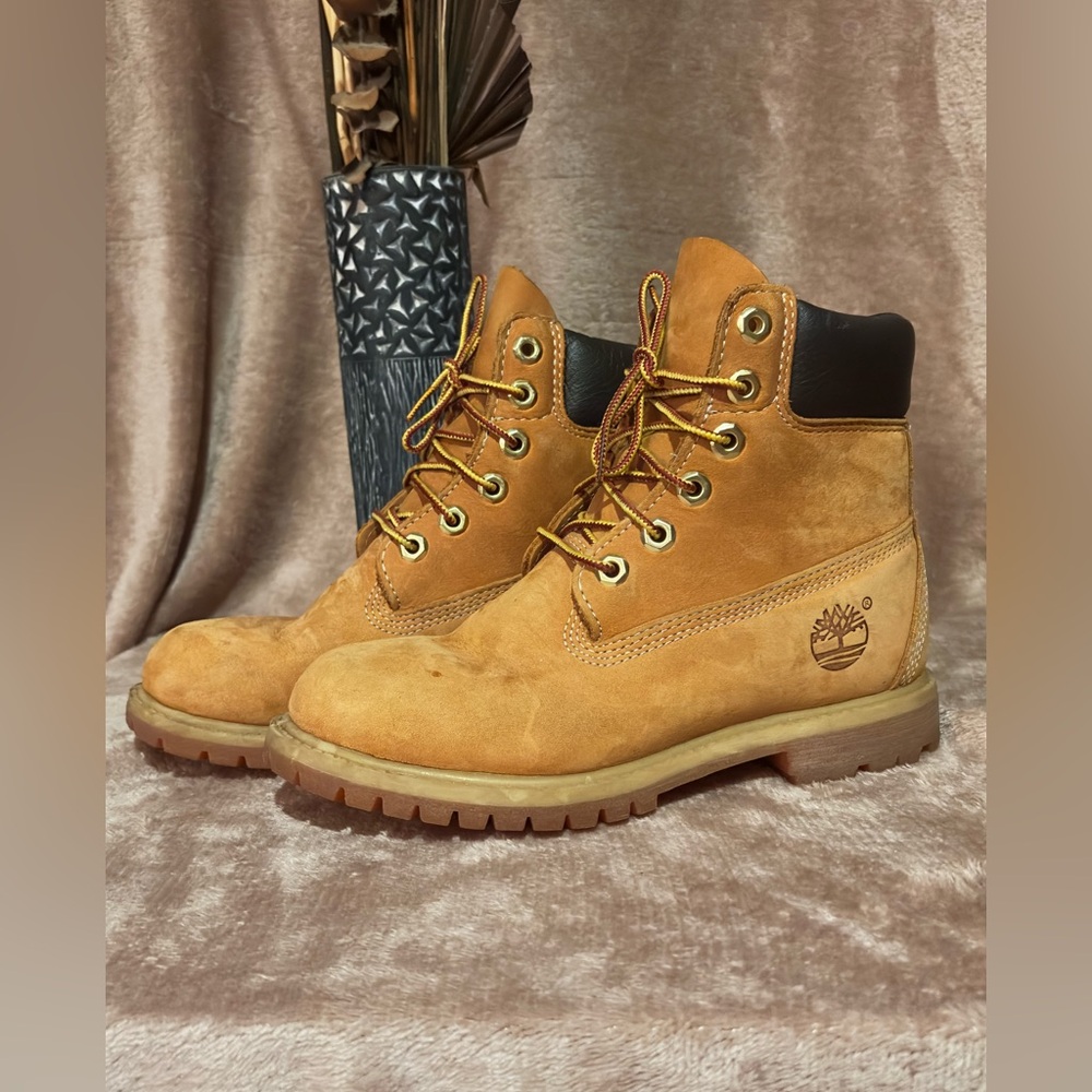 Women's 6M Timberland 6" Premium waterproof boots Wheat Nubuck